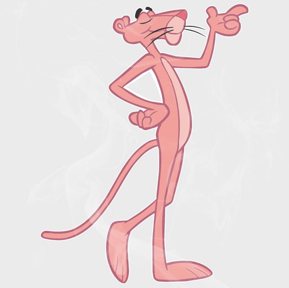 Pink Panther Style Snap Decal vinyl Sticker Static Cling or - Etsy