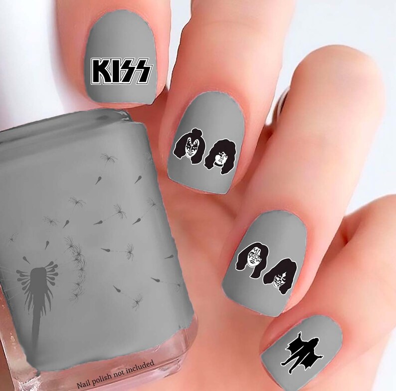 KISS Nail Decals Etsy