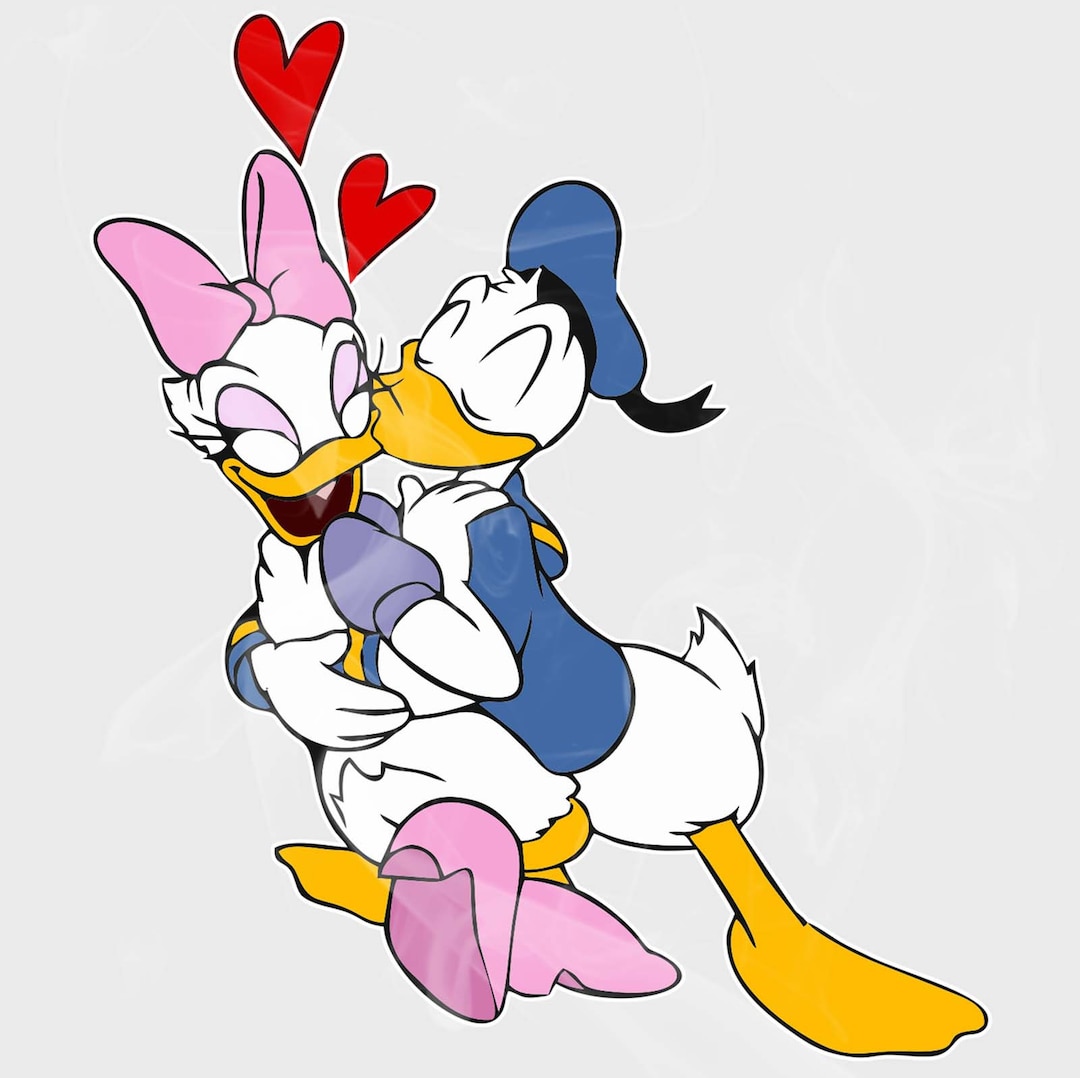 Mickey & Friends Style Donald and Daisy Kiss Decal vinyl Etsy
