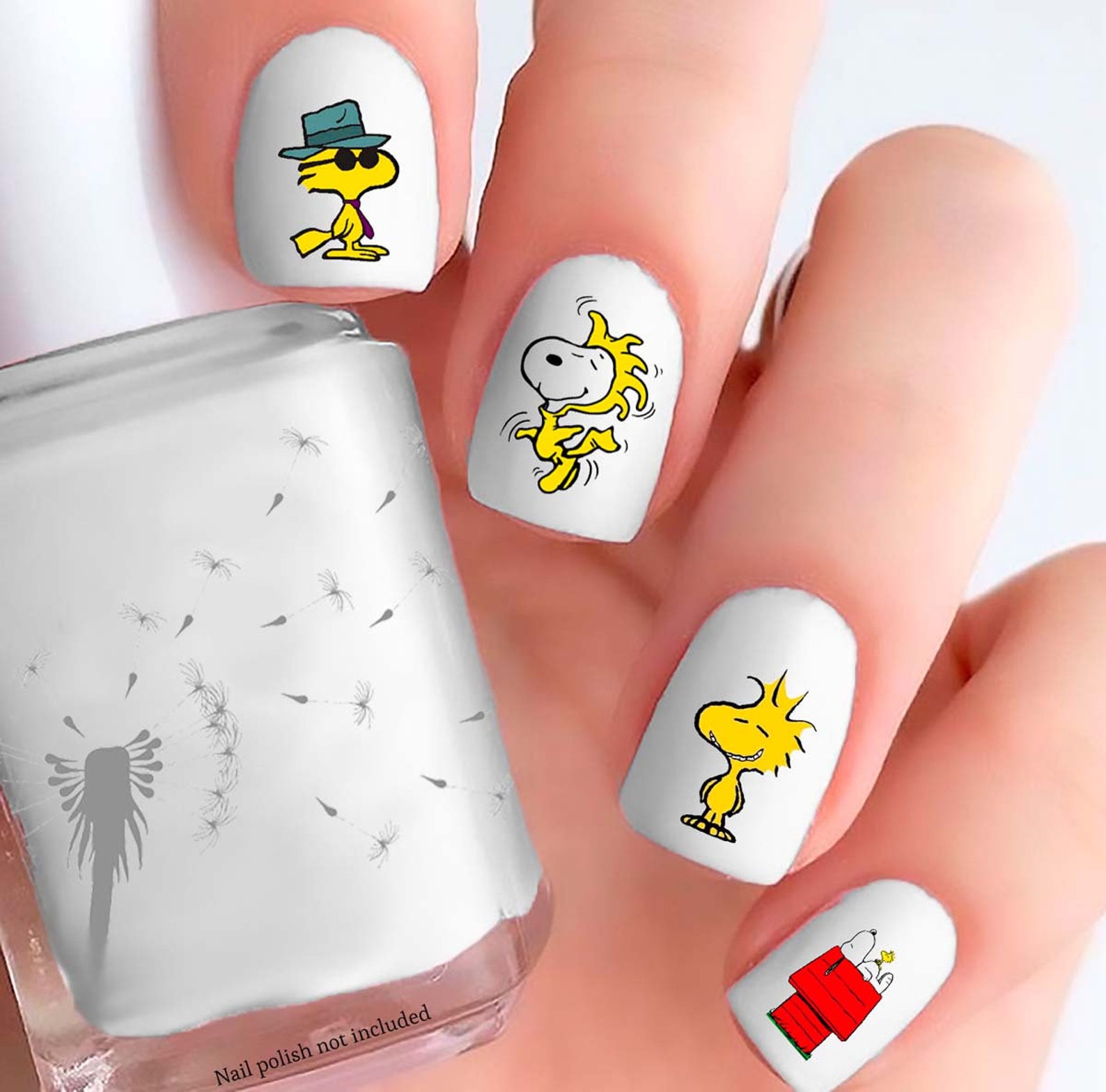 Peanuts Snoopy & Woodstock Nail Decals | Etsy