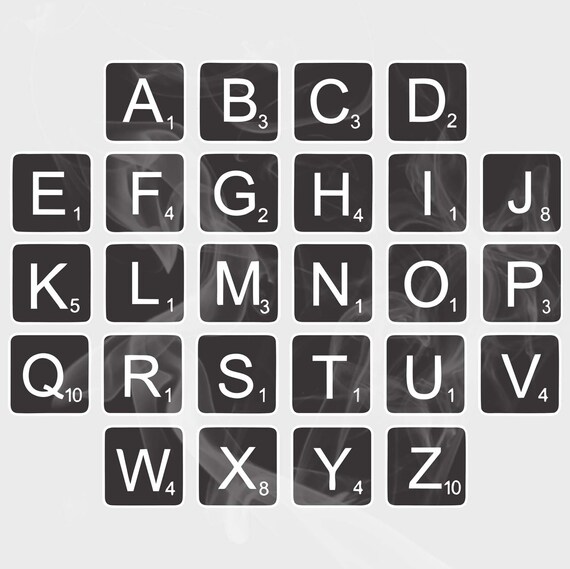 Scrabble Tile Letter Set Decal static Cling Etsy UK