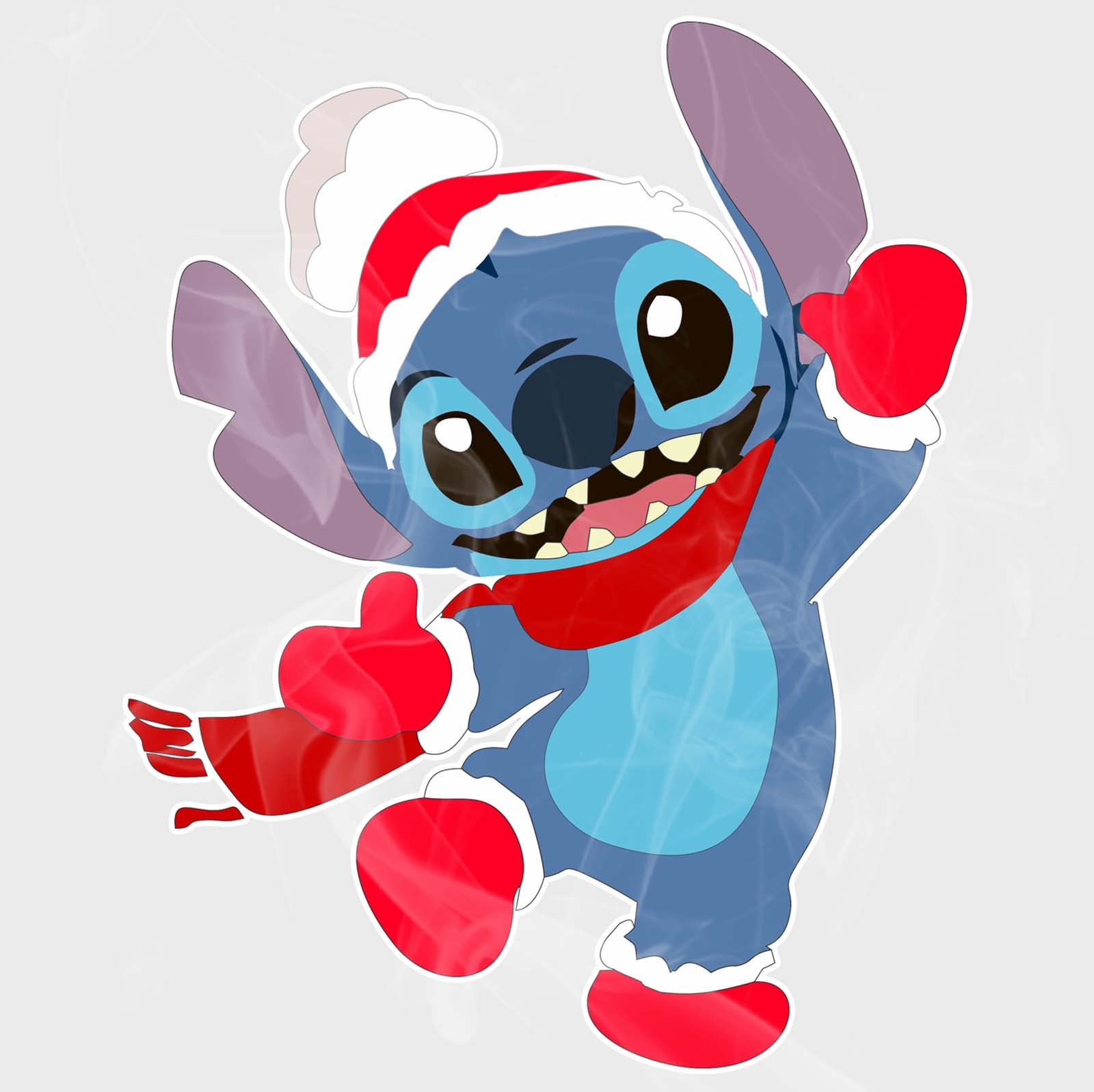 Lilo & Stitch Style Stitch en calcomanía de traje de Navidad - Etsy España