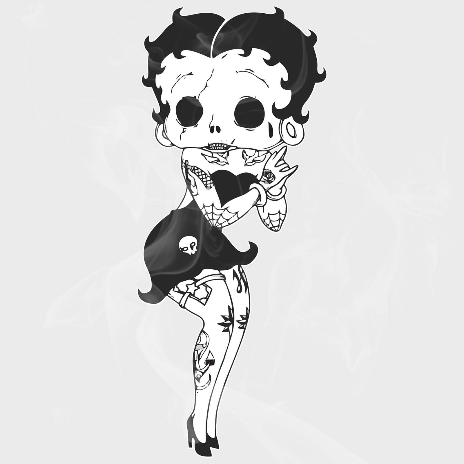 Maison Decoration Interieure Decorations Murales Stickers Betty Boop Sticker Autocollant Vinyle Toutes Les Couleurs Betty 028