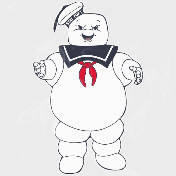 Ain't 'Fraid of no Ghost Vinyl Decal Sticker Static Cling Window Film Iron-On Stay Puft Enthusiasts Spooky Season Supernatural Decor