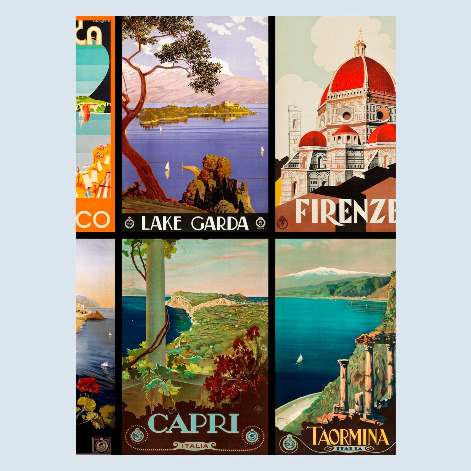Italia Canvas Travel Colección posters Cartel de viaje Etsy