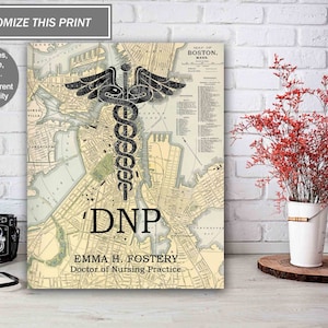 Personalized Doctor of Nursing Practice DNP Print, DNP Graduation Gift, Nurse Wall Art