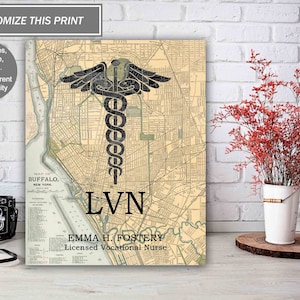Custom Licensed Vocational Nurse LVN Print, Gift For Nurse, LVN Graduation Gift