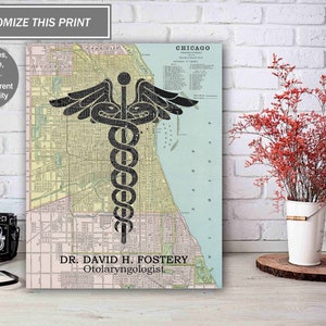 Custom Otolaryngologist Print, Otolaryngologist Art, Otolaryngology Gift, ENT Graduation Gift