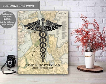 Custom Anesthesiologist Art, Anesthesiology Print, Doctor Office Decor, Anesthesiology Graduation Gift