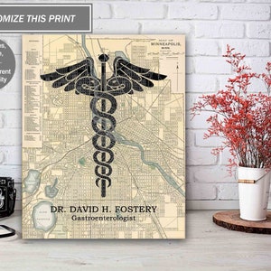 Personalized Gastroenterologist Print, Gastroenterology Graduation Gift