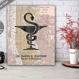 Custom Pharmacist Print, Pharmacy Graduation Gift, Pharmacy Decor