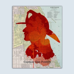 The Chicago Fire Department, Personalized Firefighter Gift, Firefighting PFD, Fireman Retirement, appreciation gift, Firehouse Decor