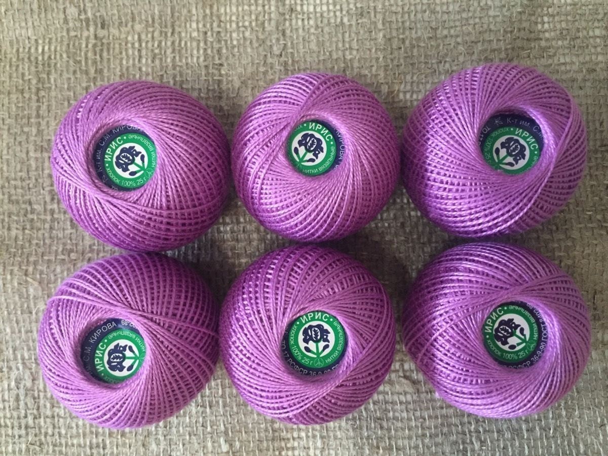 Iris 100 Mercerized Cotton Yarn Thread Crochet Embroidering 6 Etsy