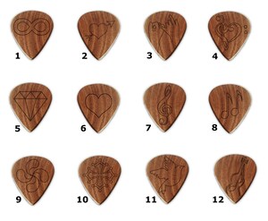 Médiators Personnalisés Lot De 6 - Impression Recto Verso - Épaisseur Au Choix (0.71mm, 0.46mm...) - Cadeau Musicien, Guitare, Basse, Ukulélé