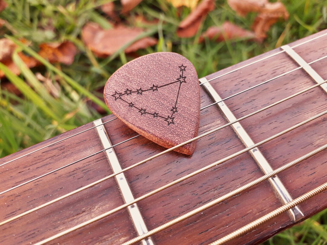 Custom Wood Guitar Pick Personalized Gift With a Name Etsy