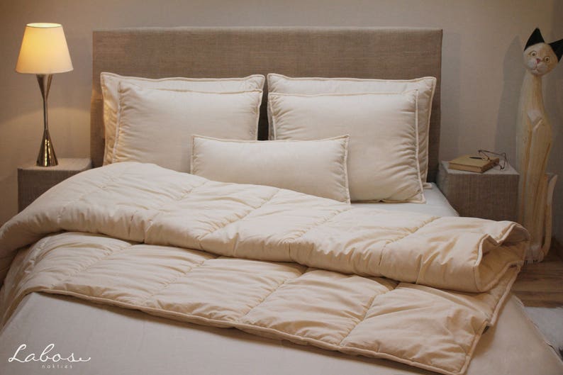 Queen Comforter Winter Thickness, Natural Wool Filled / Extra Warm Wool