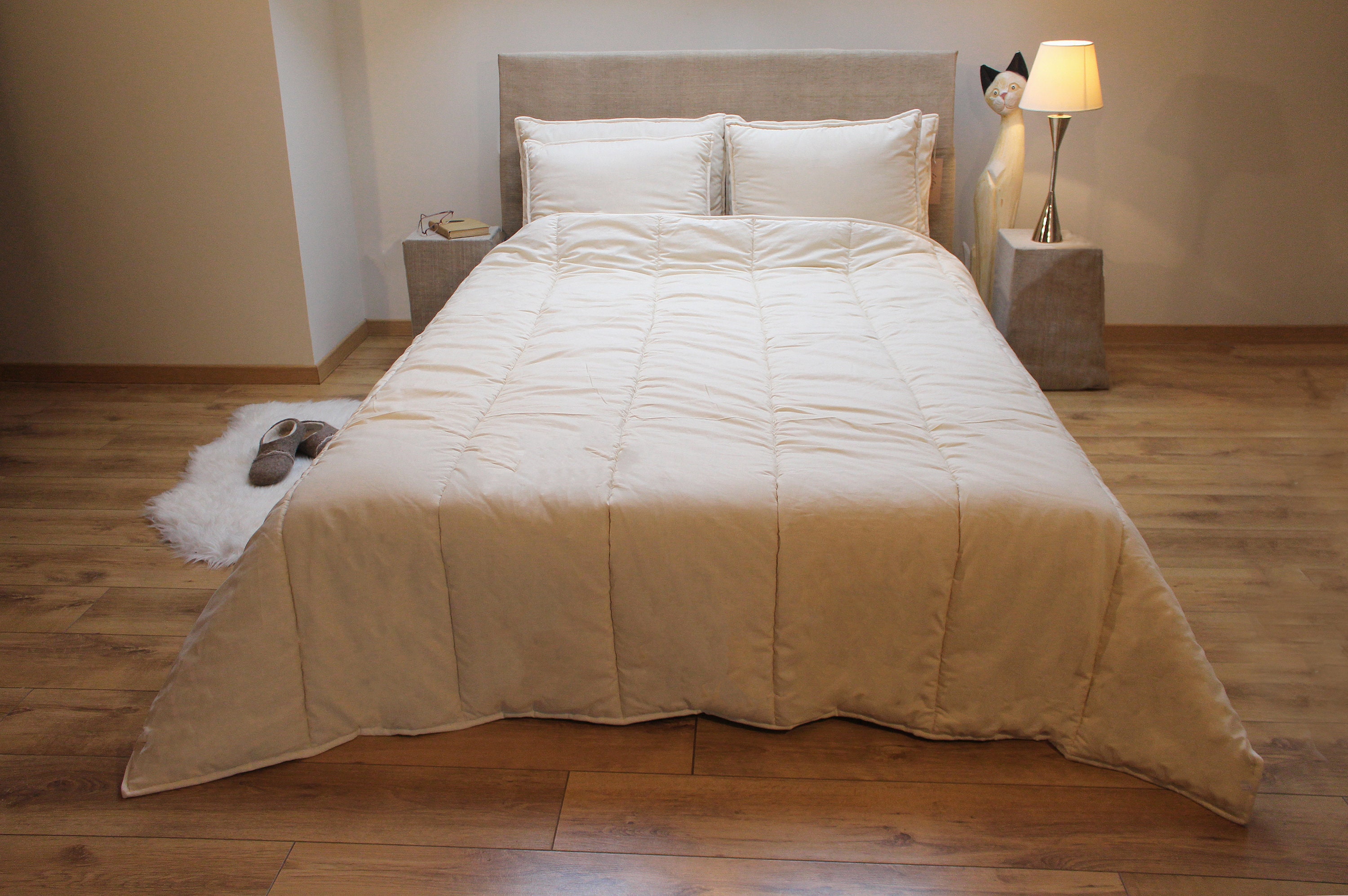 Queen Comforter Summer Thickness Natural Wool Filled / Light Etsy