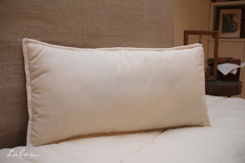 Lumbar Pillow 12x24 In Chemicals Free Wool Filled Handmade Etsy