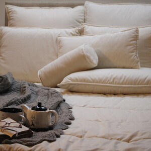 King Comforter Winter thickness, natural wool filled / extra warm wool duvet. image 6