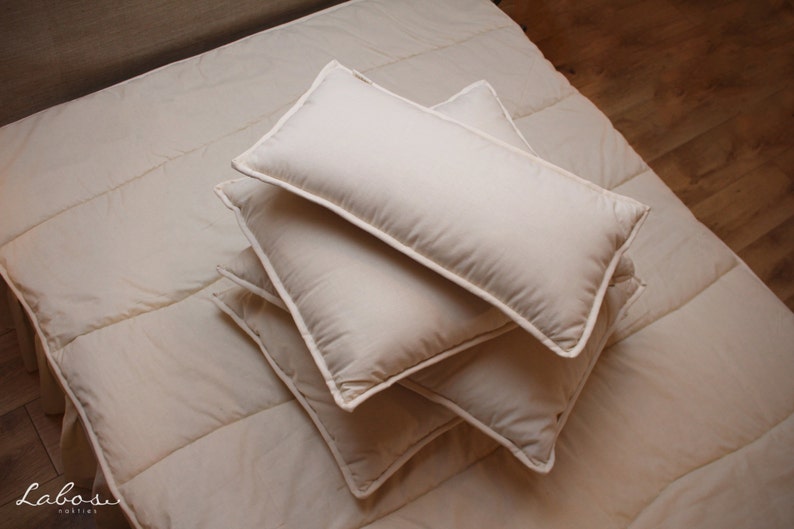 Lumbar Pillow 12x24 In Chemicals Free Wool Filled Handmade Etsy