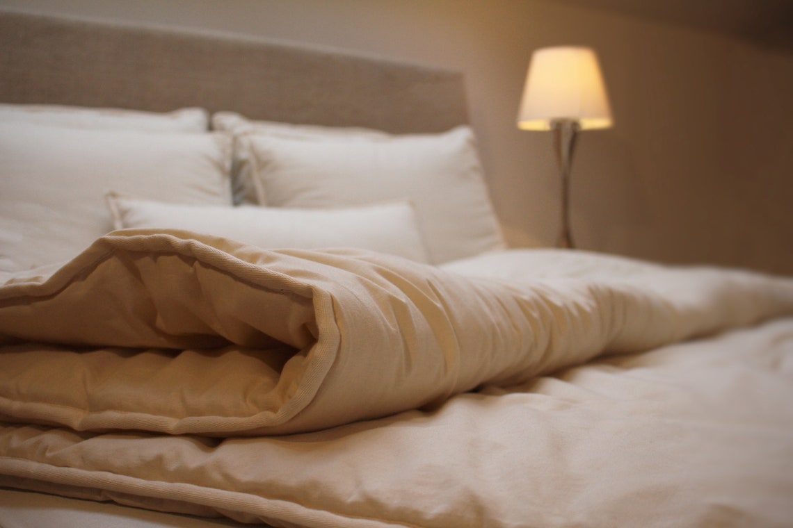 Queen Comforter Winter Thickness, Natural Wool Filled / Extra Warm Wool