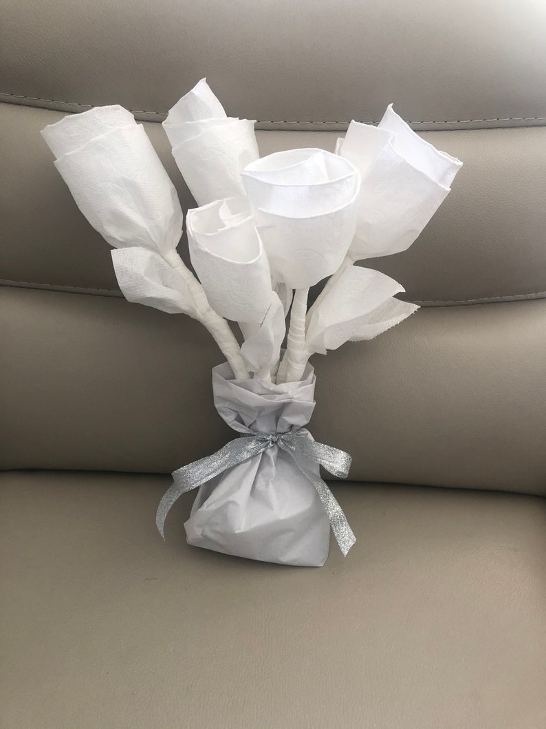 20 Toilet Paper Rose Origami Rose Bouquet Etsy
