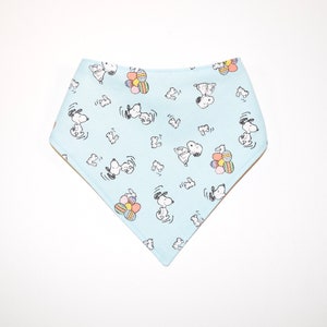 Snoopy Easter/Plaid, Reversible Dog Bandana, Snap Closure Bandana