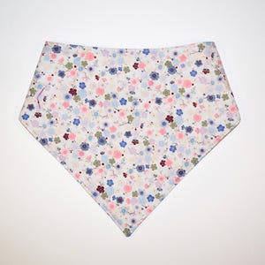 Cherry Blossoms/Waves, Reversible Dog Bandana, Snap Closure Bandana