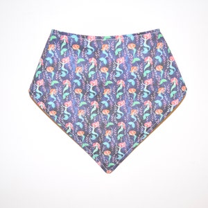 Mermaid Dance, Reversible Dog Bandana, Snap Closure Bandana