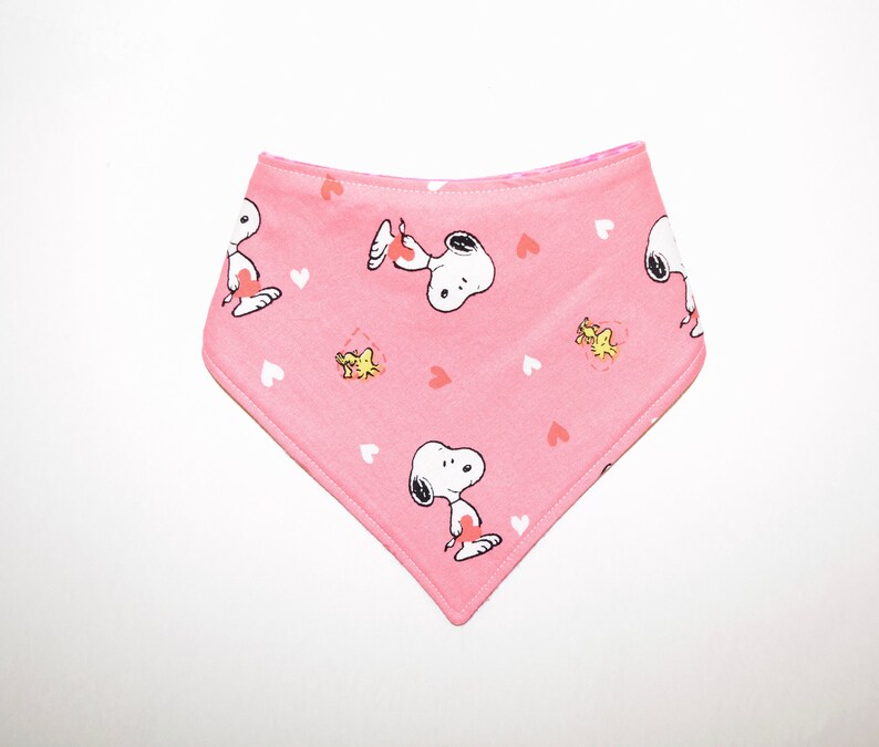 Reversible Dog Bandana Snoopy /& WoodstockFlannel Plaid Snap Closure Bandana