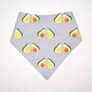 Flannel Avocados/Taco Party, Reversible Dog Bandana, Snap Closure Bandana