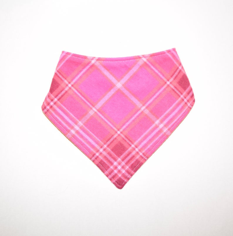 Reversible Dog Bandana Snoopy /& WoodstockFlannel Plaid Snap Closure Bandana
