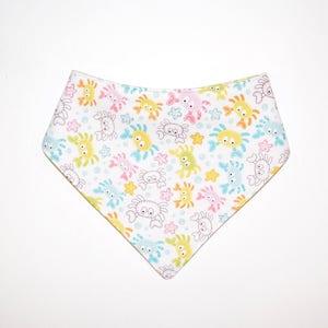 Crabs/Polka Dots, Reversible Dog Bandana, Snap Closure Bandana