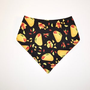 Tacos/Peppers, Reversible Dog Bandana, Snap Closure Bandana