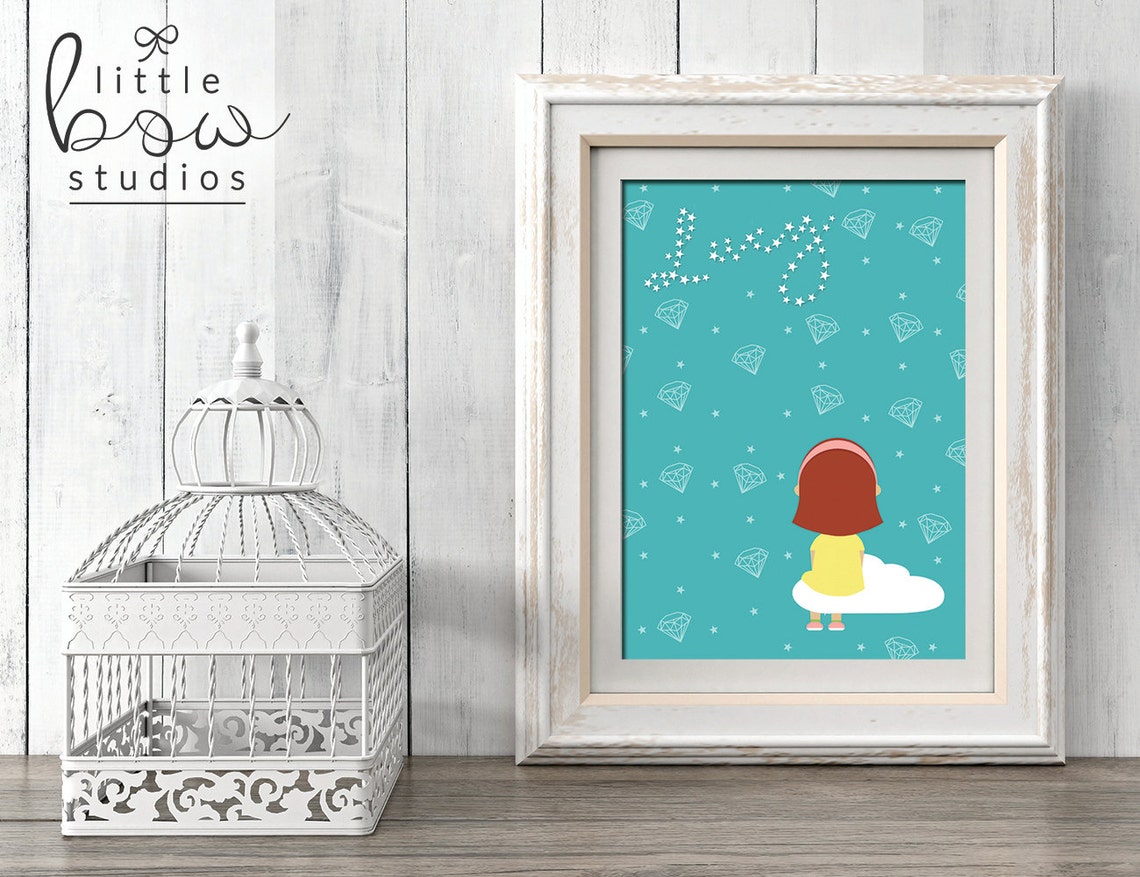 Printable Art: Lucy in the Sky with Diamonds Baby Name Print | Etsy