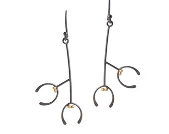 Mistletoe earrings oxidised