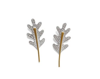 Oak leaf earrings