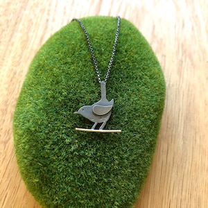 Wren pendant oxidised