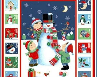 DIY Advent Calendar Christmas Wall Decor Sewing Panel - Santa's Advent by Makower Fabrics UK Christmas Countdown