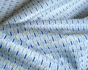 Liberty Christmas Fabric By The Fat Quarter/Half Metre/Metre, Merry and Bright, festive quilting cotton blue candles UK