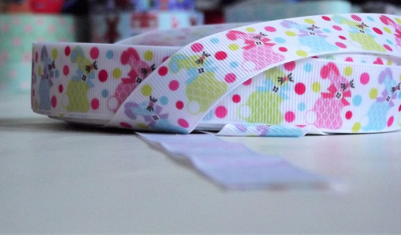 Easter Bunny Grosgrain Ribbon, 22mm 2 metres image 6