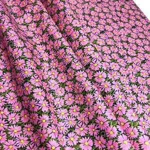 Makower Fabric Quilting Cotton by the metre, Summer Garden, Daisy Pink, ditsy floral flowers home decor fabric discontinued