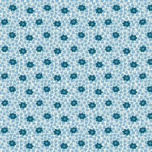 Liberty Fabric, Flower Show Midsummer,  Chelsea Flower Lasenby Cotton by the fat quarter/half metre/metre floral blue dress quilt fabric