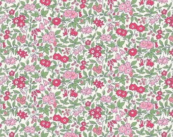 Liberty Fabric, Flower Show Midsummer,  Forget Me Not Lasenby Cotton by the fat quarter/half metre/metre floral pink dress quilt fabric