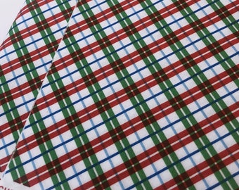 Liberty Christmas Fabric By The Fat Quarter/Half Metre/Metre Red Green geometric, Deck The Halls, seasonal quilting cotton UK