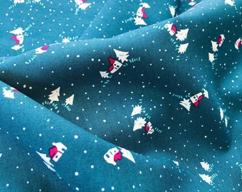 Liberty Christmas Fabric By The Fat Quarter/Half Metre/Metre Christmas Cottage, Woodland Christmas, seasonal quilting cotton UK