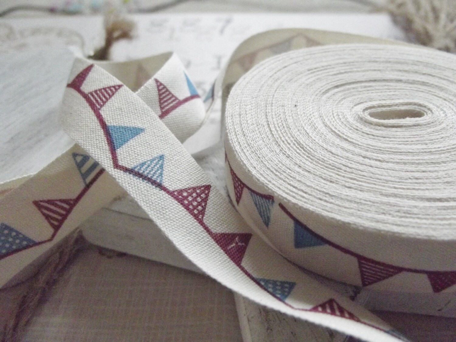 2 Yards of Cotton Bunting Tape Etsy