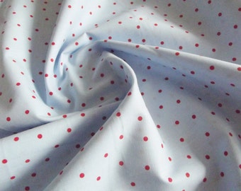 Pale Blue Dotty Fabric By The Metre