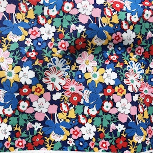 Liberty Fabric, Carnaby Collection Lasenby Cotton by the fat quarter/half metre/metre   Westbourne Posy quilting blue floral