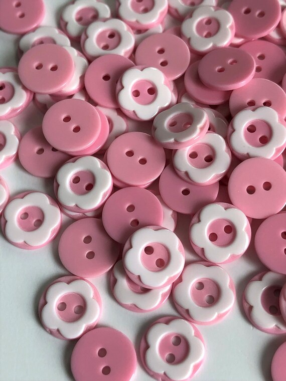 12mm Round Buttons Sewing Buttons Baby Pink Etsy UK
